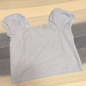 J. Crew, Crewcuts Blue Striped Girls Top